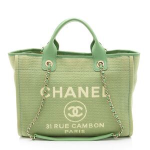 Chanel Mixed Fibers Deauville Small Tote